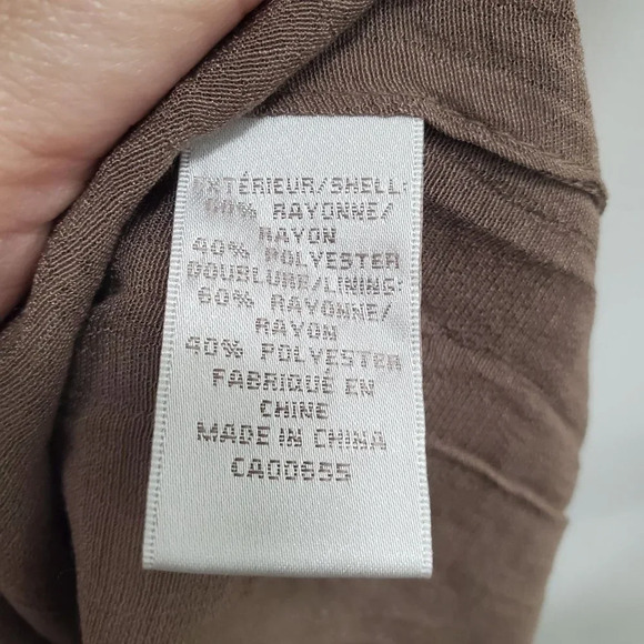 RW&CO. Women's Brown Special Occasions Embroidered Sleeveless Formal Dress Sz 10 - Picture 4 of 5